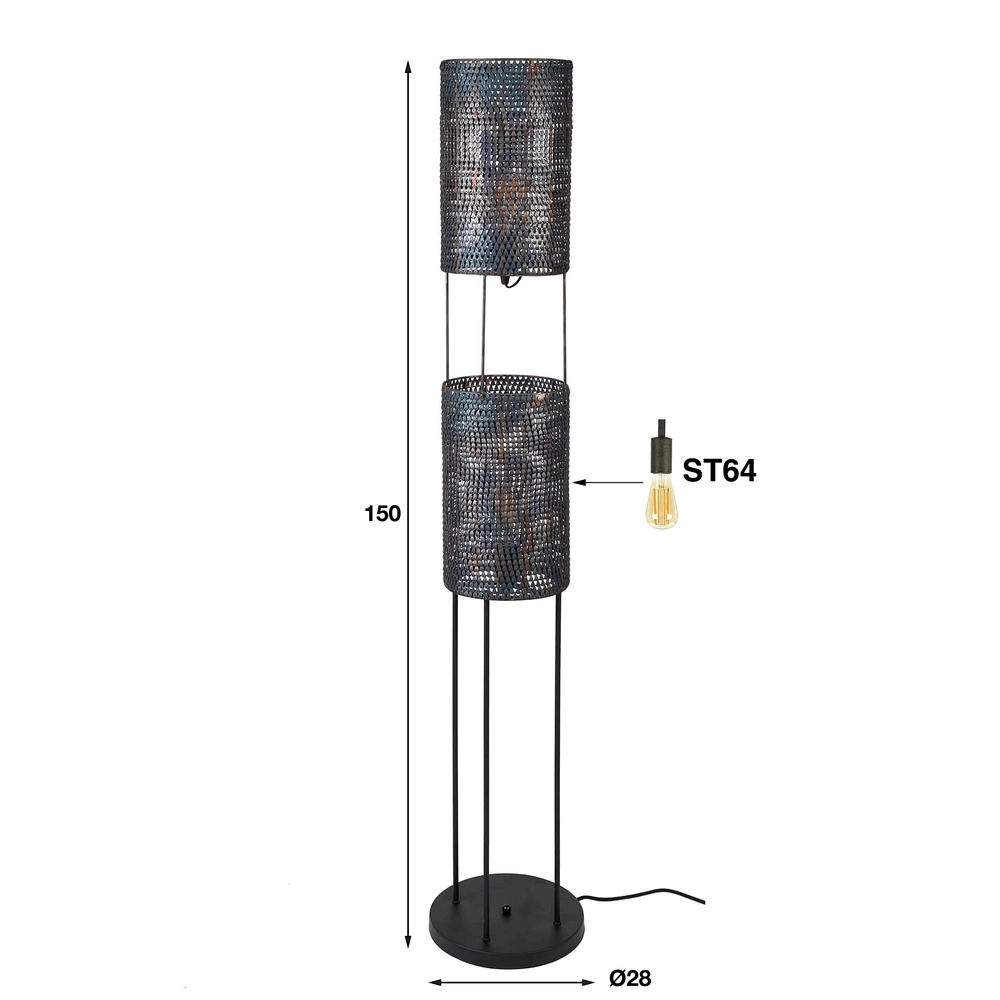 Lampe sur pied à l’échelle 2L Armor Ø 28cm Lyora 8716803512948