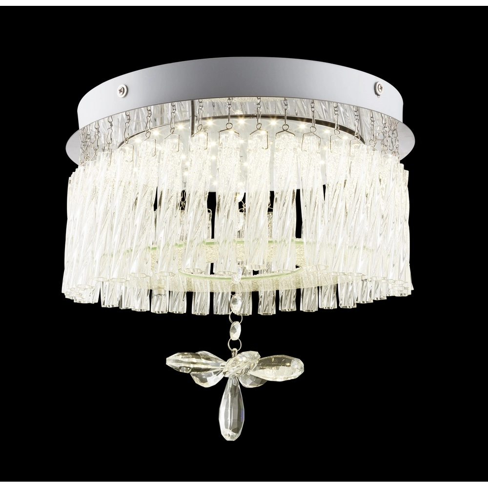 Lampe de plafond ronde Mathilda Chrome