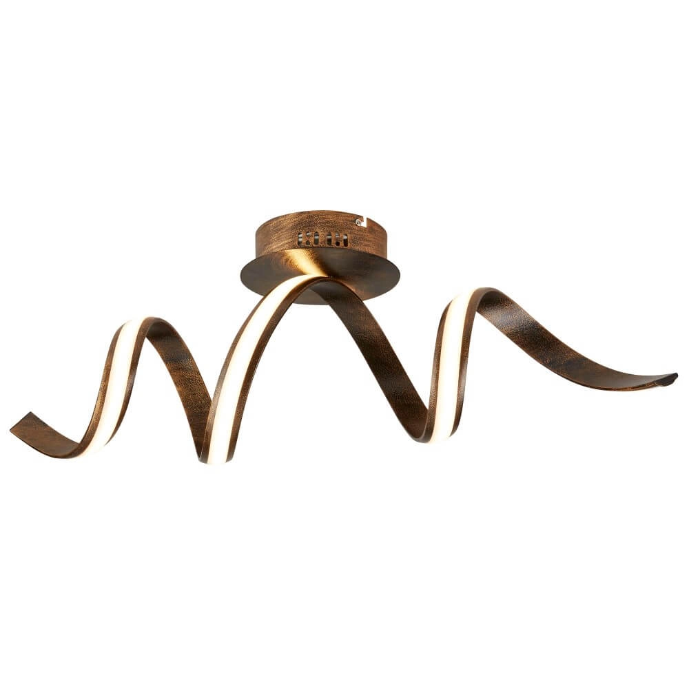Plafonnier LED Ribbon marron antique
