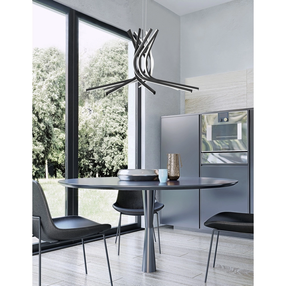 Suspension design Narvi M noir Ø 80cm Lyora 5212017424198