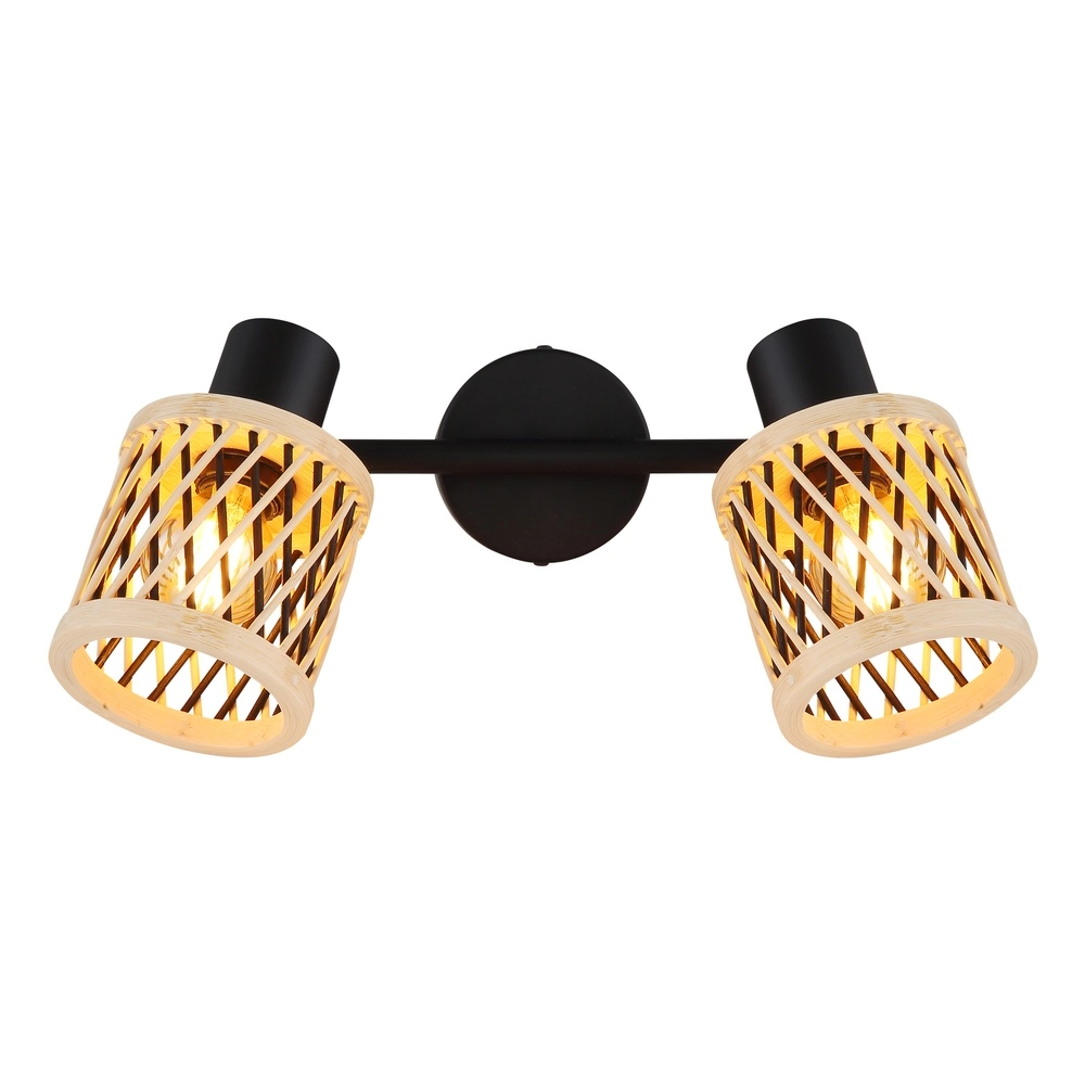 Lampe murale Mali 2-noir clair avec capuchons Globo 9007371531714