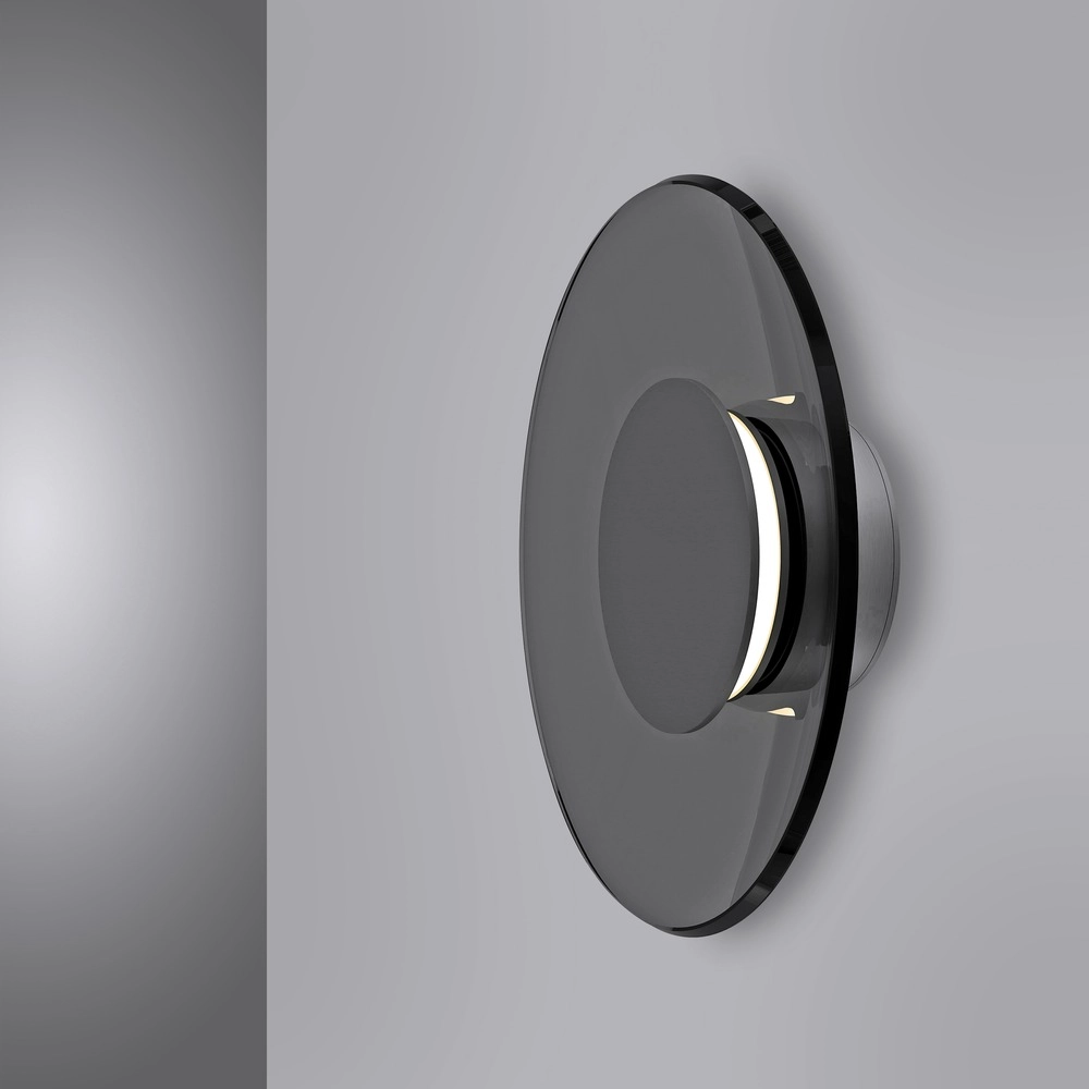 Lampe murale Pure Moon Ø 32cm - platine avec verre fumé Paul Neuhaus 4012248386354