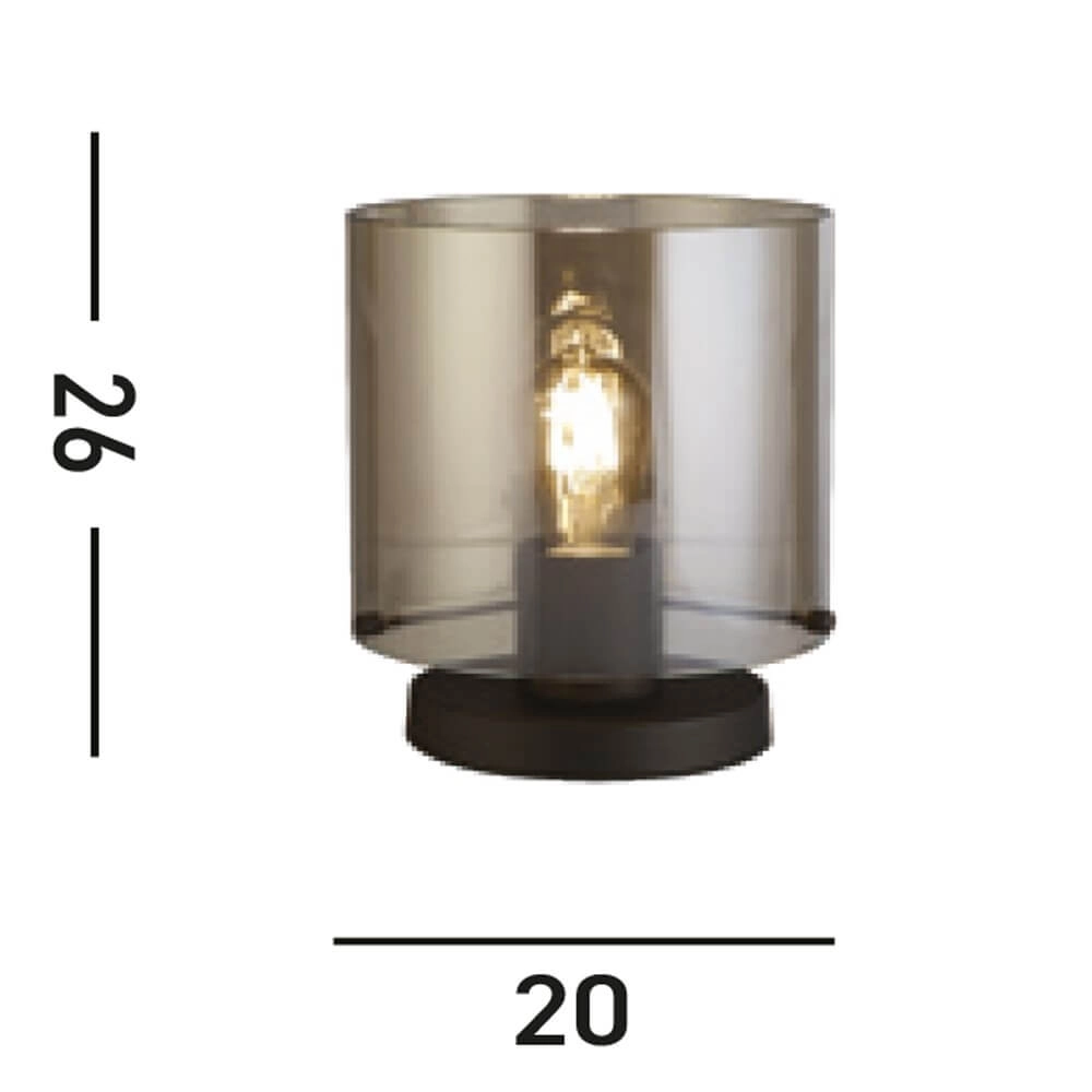 Lampe de table noire Sweden concevoir Searchlight 5053423272153