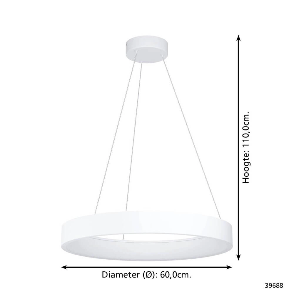 Lampe suspendue blanche Campo Rosso modèle Ø 60cm Stars of Light 9002759396886