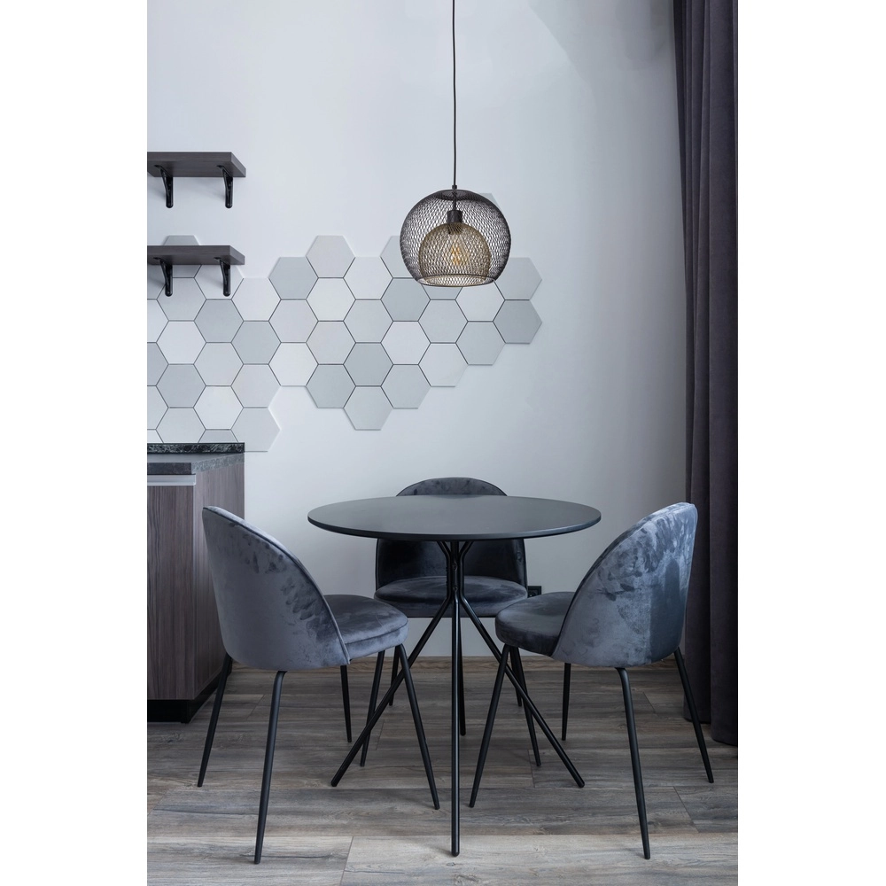 Lampe pendante en maille Selina Cage Black Globo 9007371481637