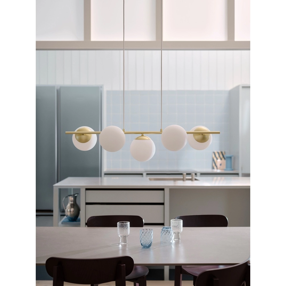 Lampe pendante scandinave Lilly Or avec blanc Nordlux 5704924027291