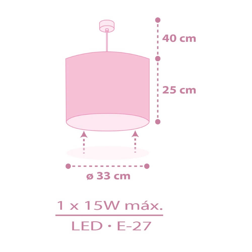 Lampe suspendue Fairy Dreams Ø 33cm - rose Dalber 8420406424927