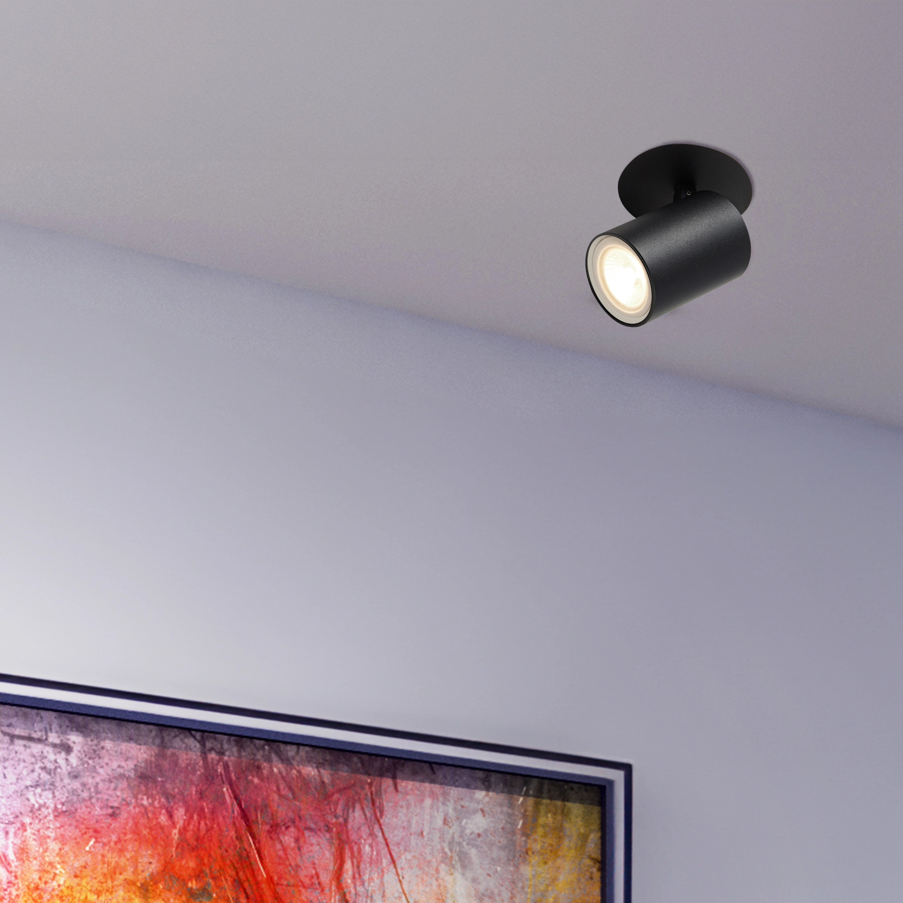 Projecteur encastré Moon Noir Lyora 5053423275550