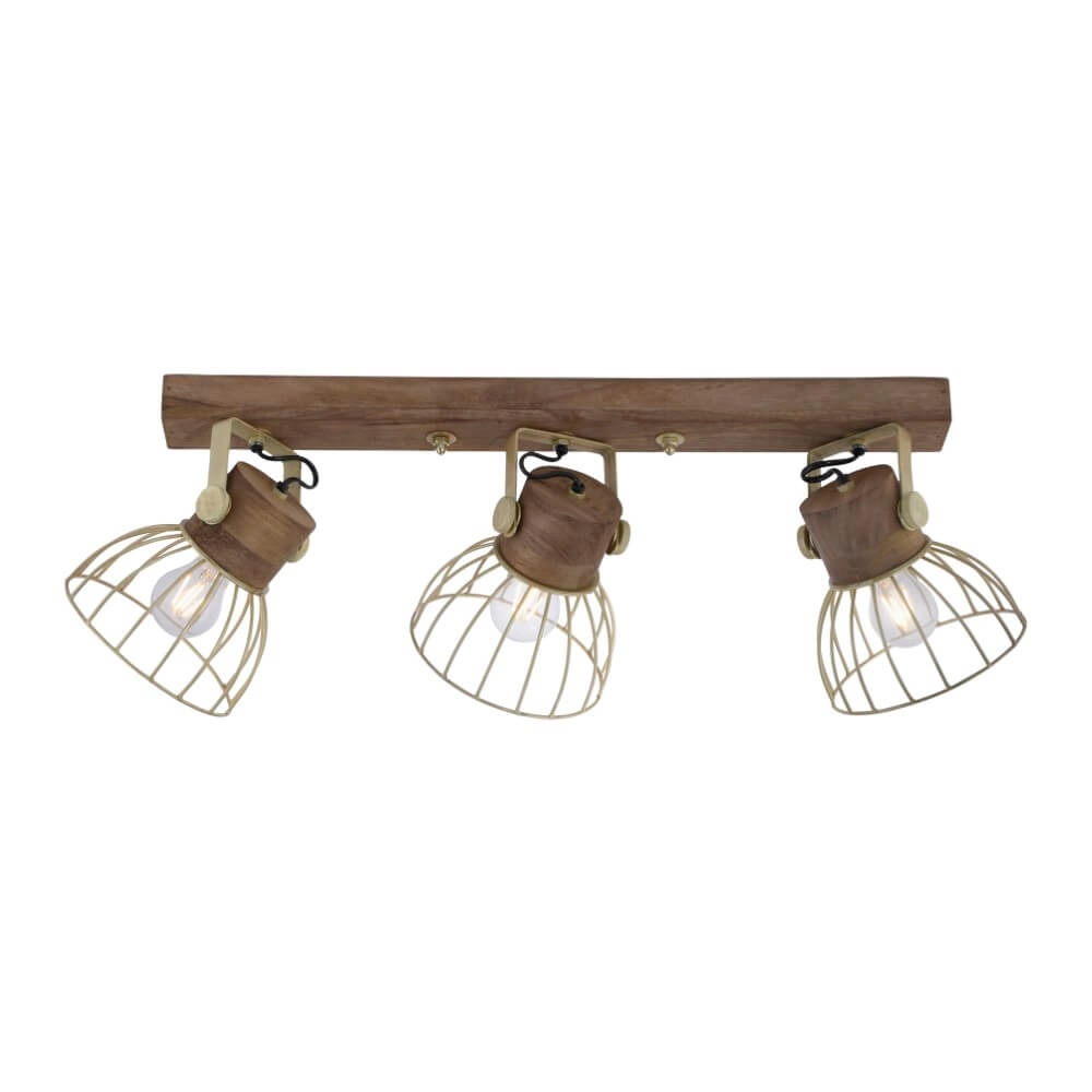 Plafonnier Alami laiton brun 3 lumières Just Light 4043689976231