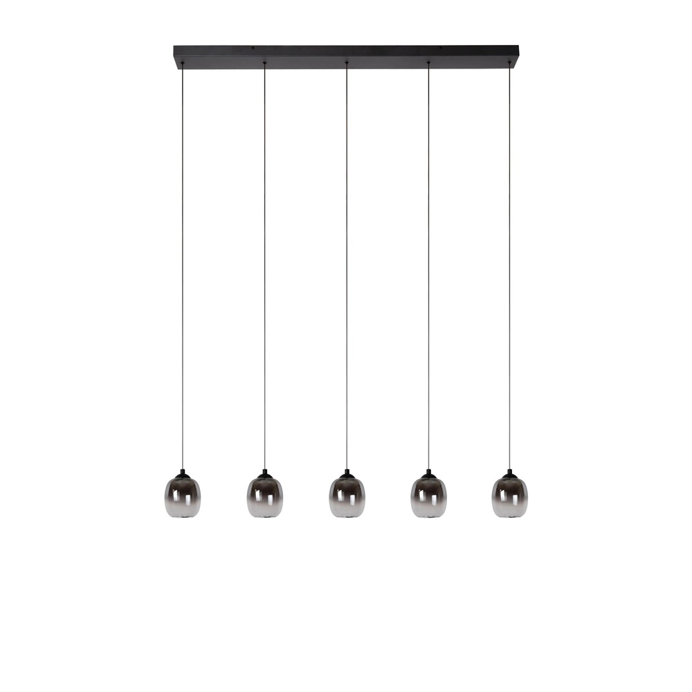 Lampe suspendue à 5 lumières Tamino Noir