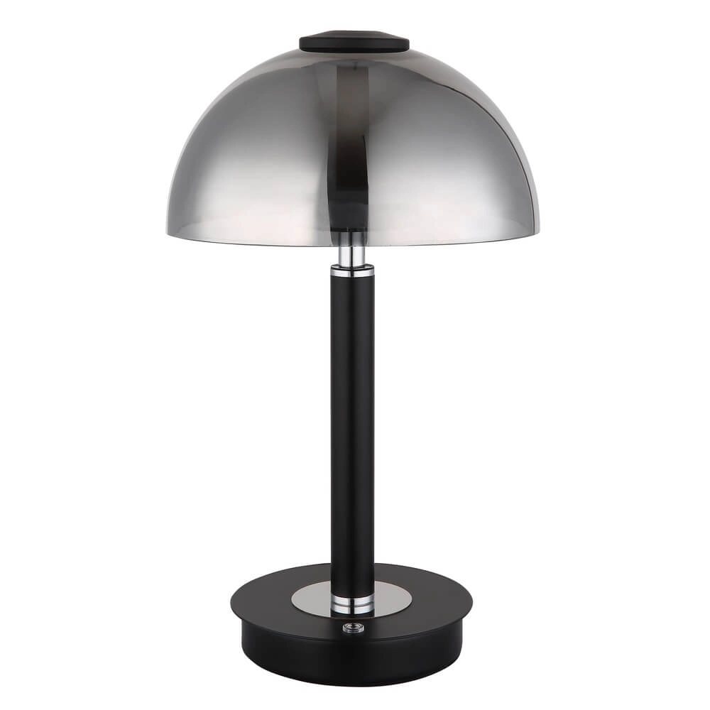 Lampe de table Uldin noir avec verre fumé Globo 9007371468720
