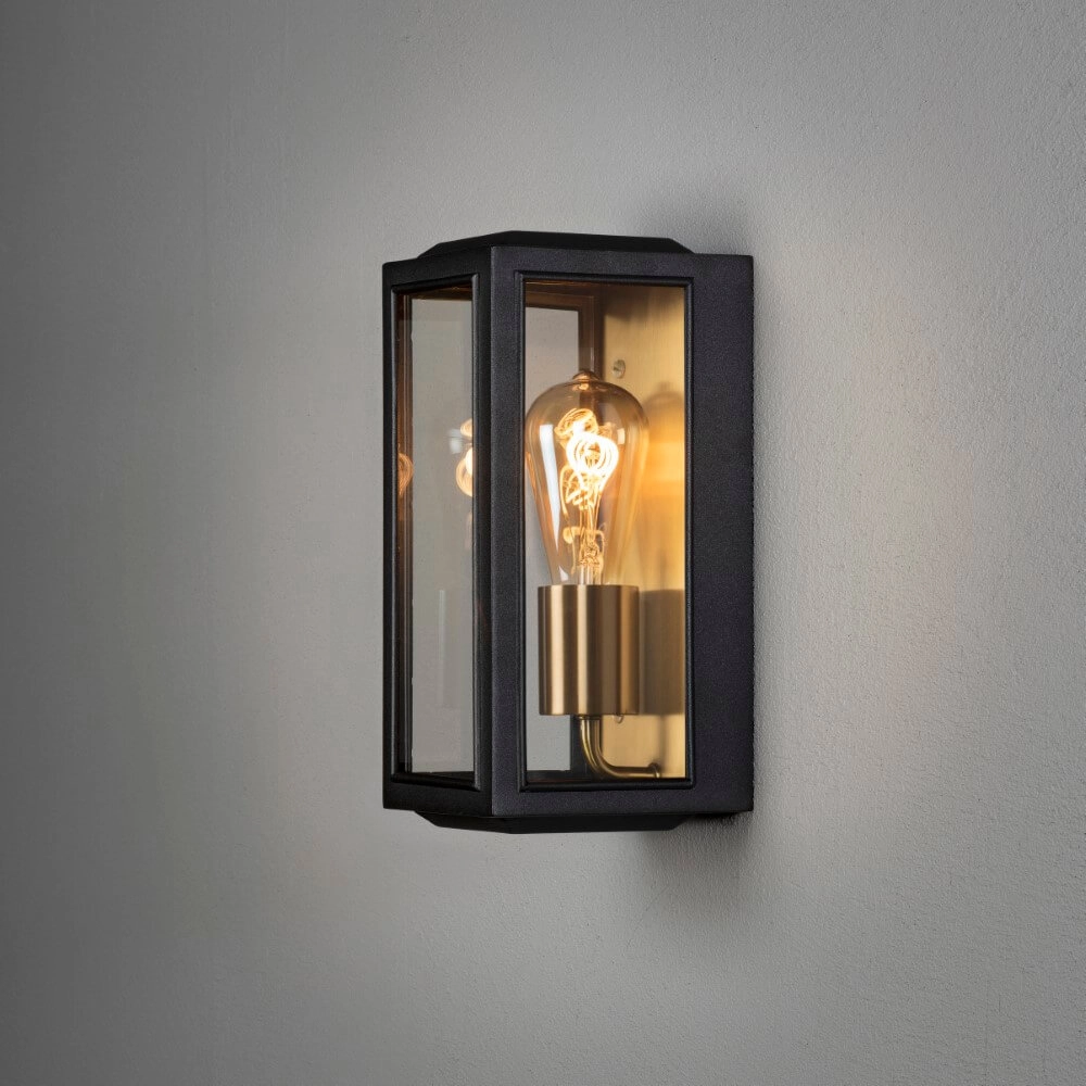 Lampe d'extérieur noire et dorée Carpi KonstSmide 7318303487583