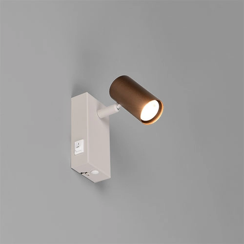 Projecteur réglable en surface Taryn marron moka