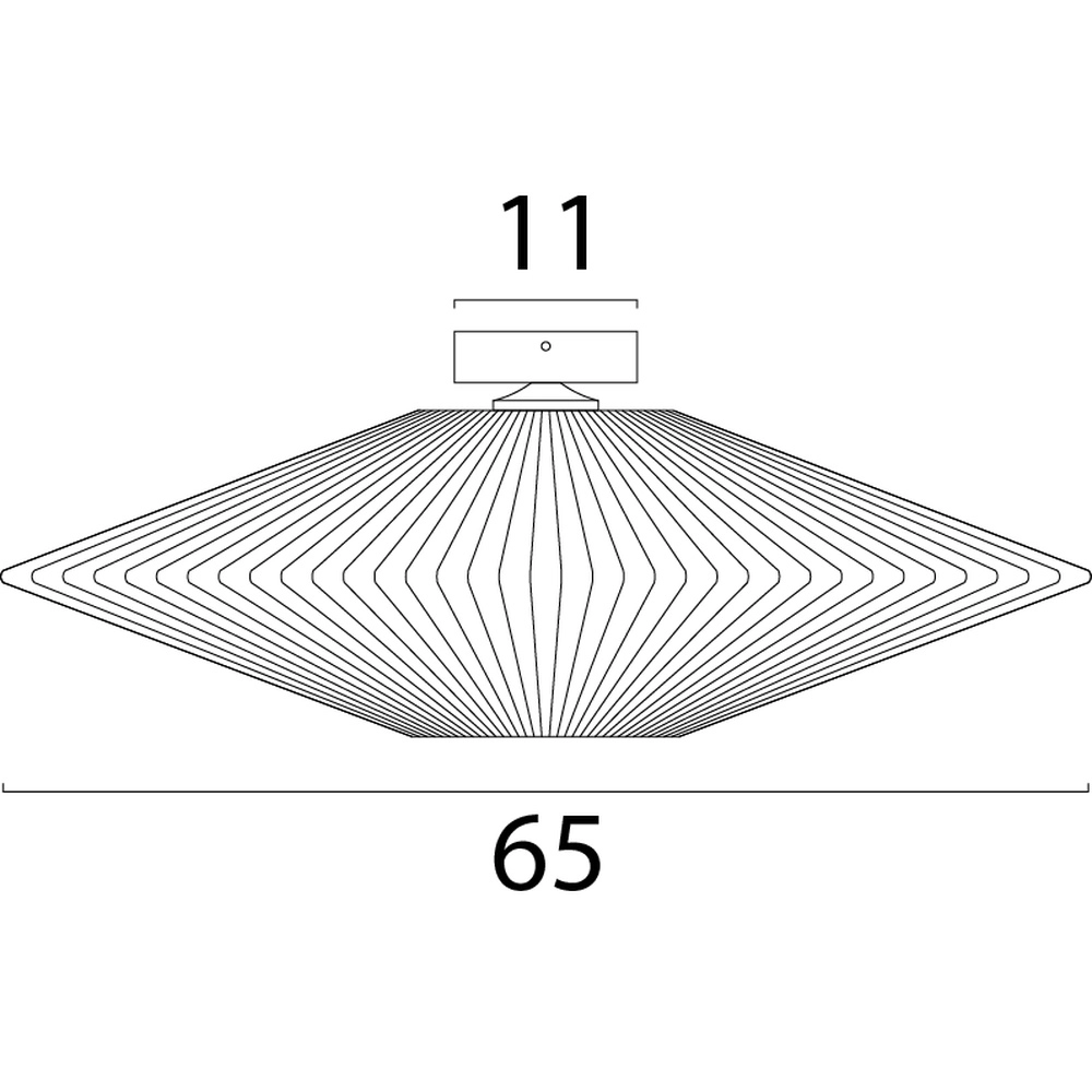 Lampe de plafond Japandi Bicono Ø 65cm Masterlight 8718121344805