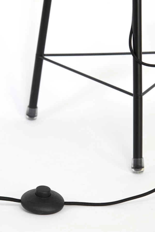Lampadaire bohème Plumeria noir Ø 42cm Light & Living 8717807651299