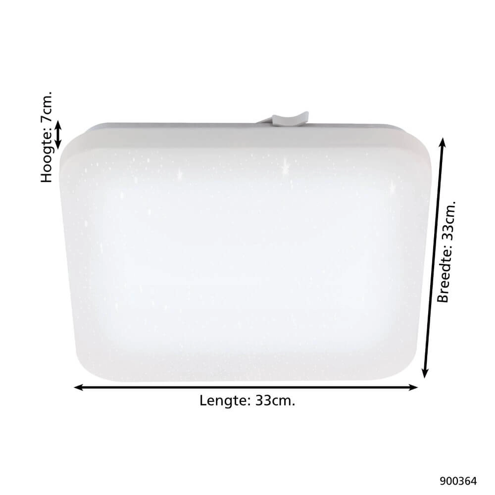 Plafonnier carré Frania-S 33 par 33 cm Eglo 9008606234462