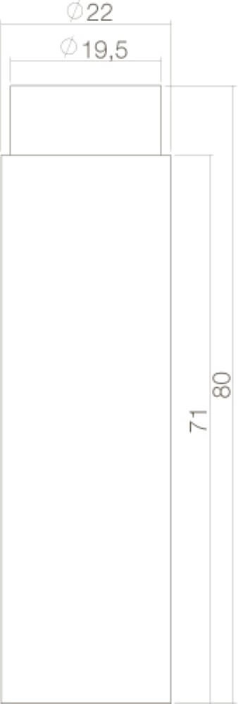 Butoir Stelo paroi 22x80mm acier inoxydable Intersteel 8714186053454