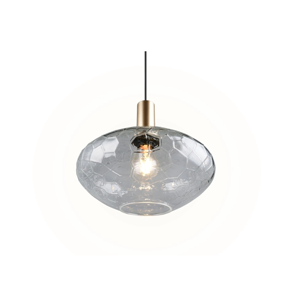 Lampe suspendue Emelie Or avec verre fumé Trio 4017807702538