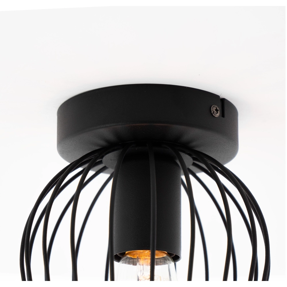 Lampe de plafond en fil de fer Newtown Ø 16cm - noir Eglo 9002759307790