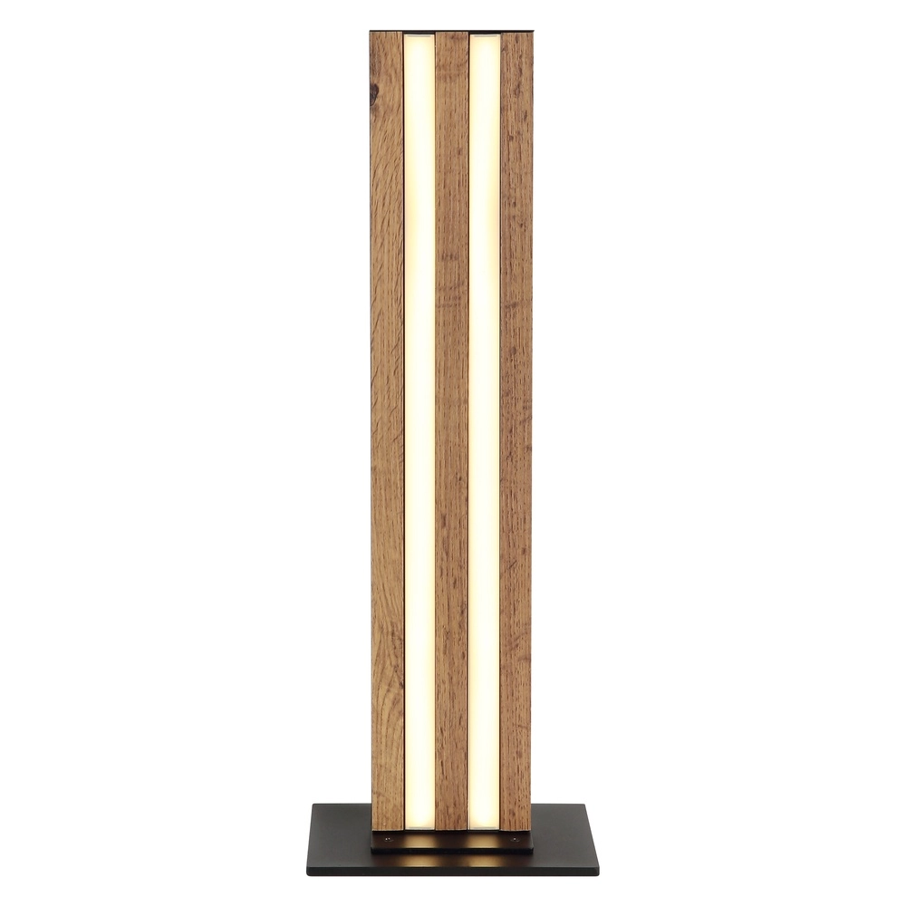 Lampe de table Hayden noir avec bois Globo 9007371583584