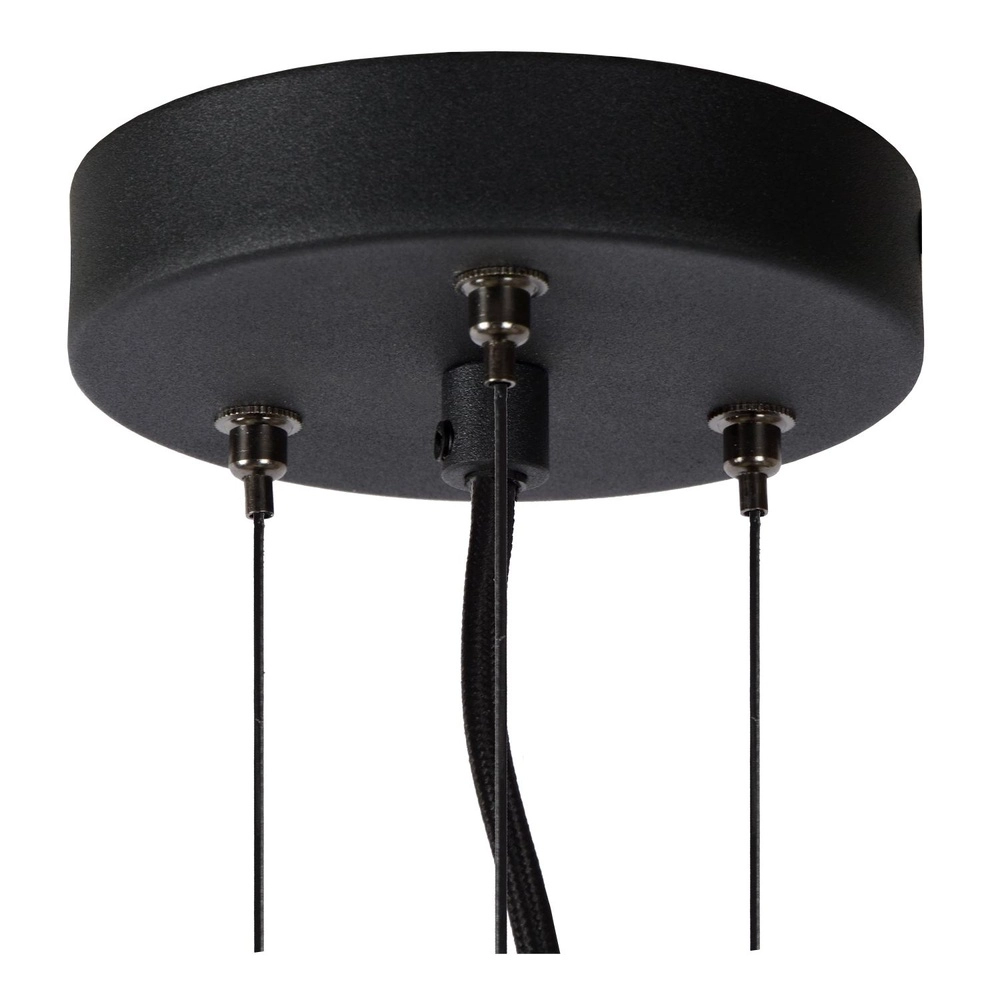 Lampe pendante de conception Olivia Ø 40cm noir avec verre fumé Lucide 5411212452092