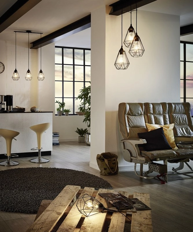 Lampe à suspension Tarbes noir 17cm Eglo 9002759941925