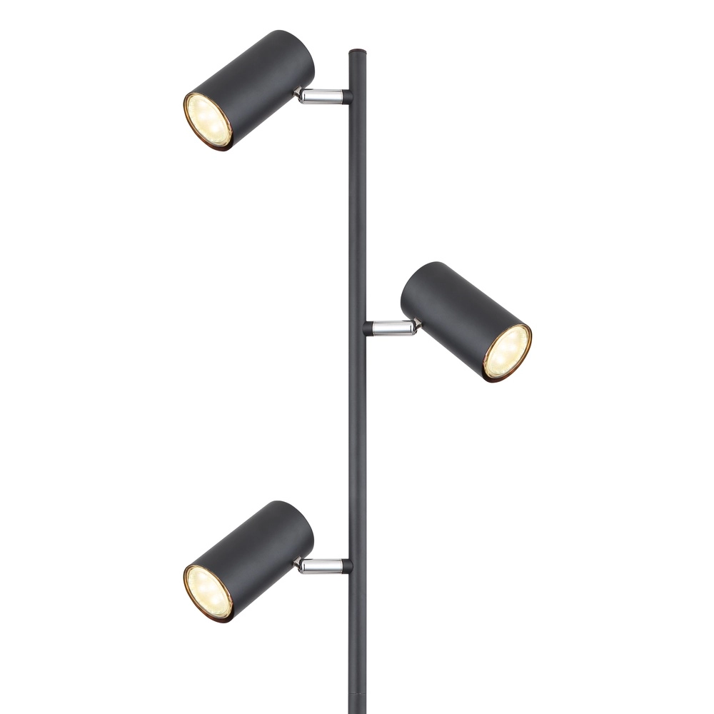 Lampe sur pied à 3 lumières Robby Noir Globo 9007371419845