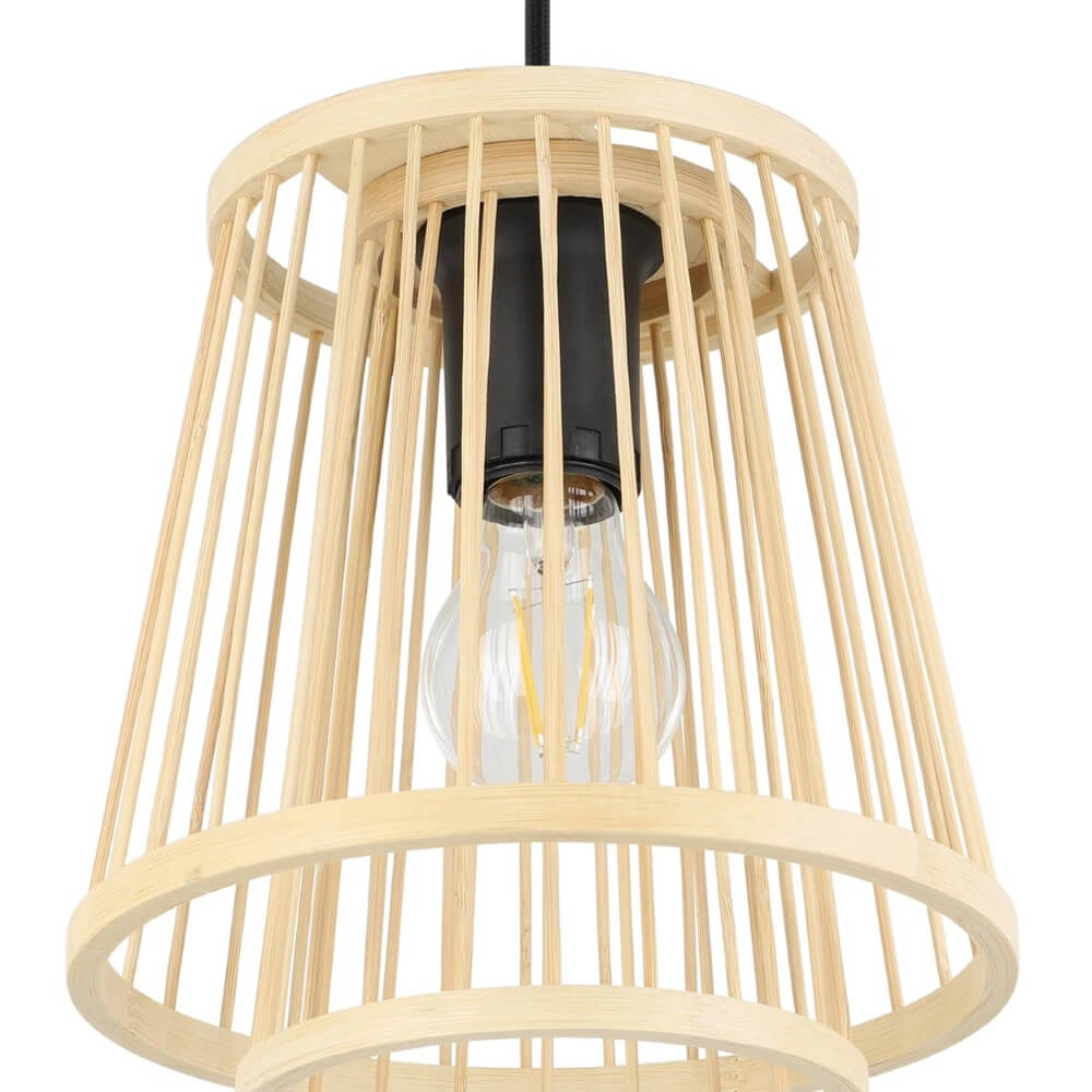 Lampe suspendue en bois Hykeham 3 lumières Eglo 9002759438531