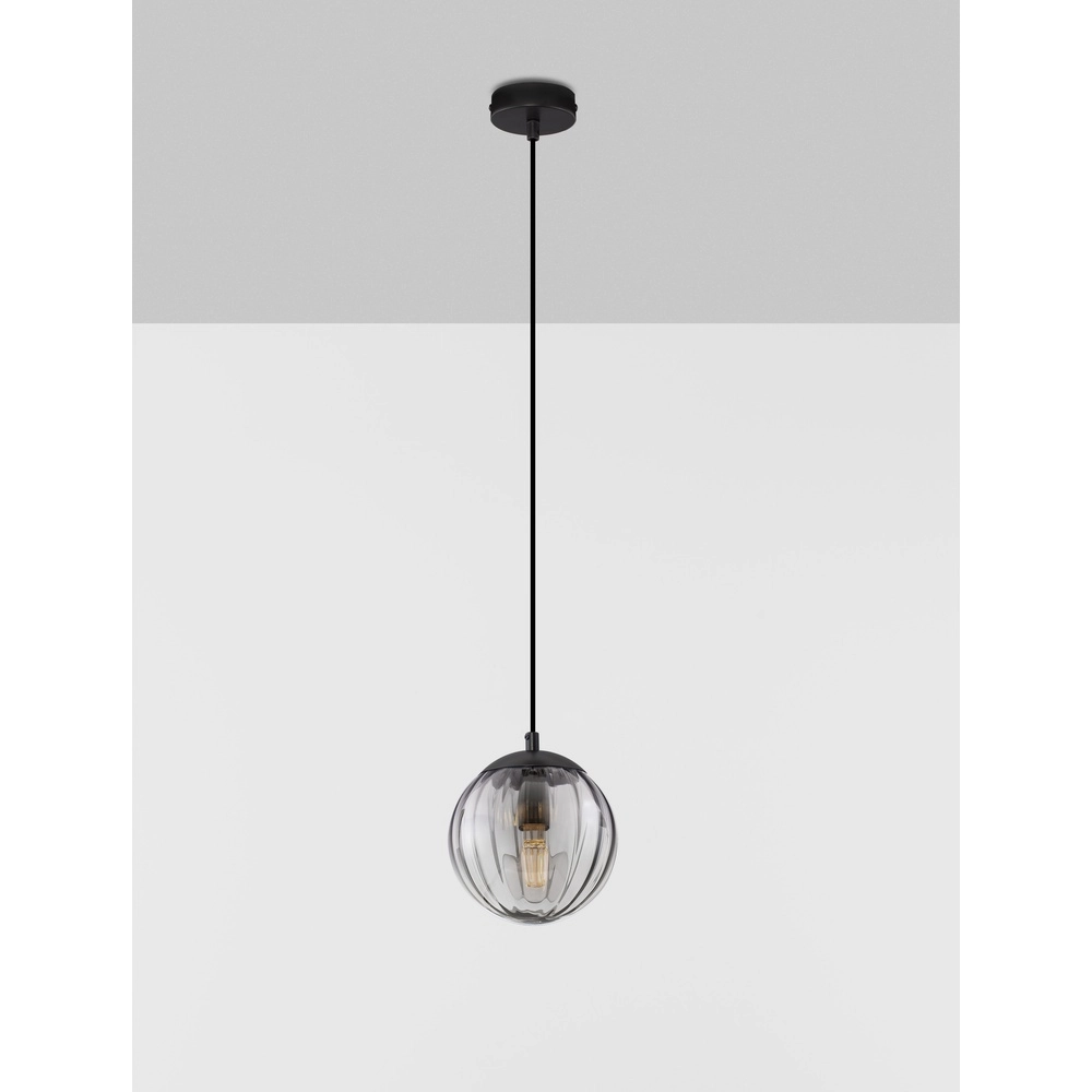 Suspension Abbacus Verre fumé à 1 lumière Lyora 5212017461049