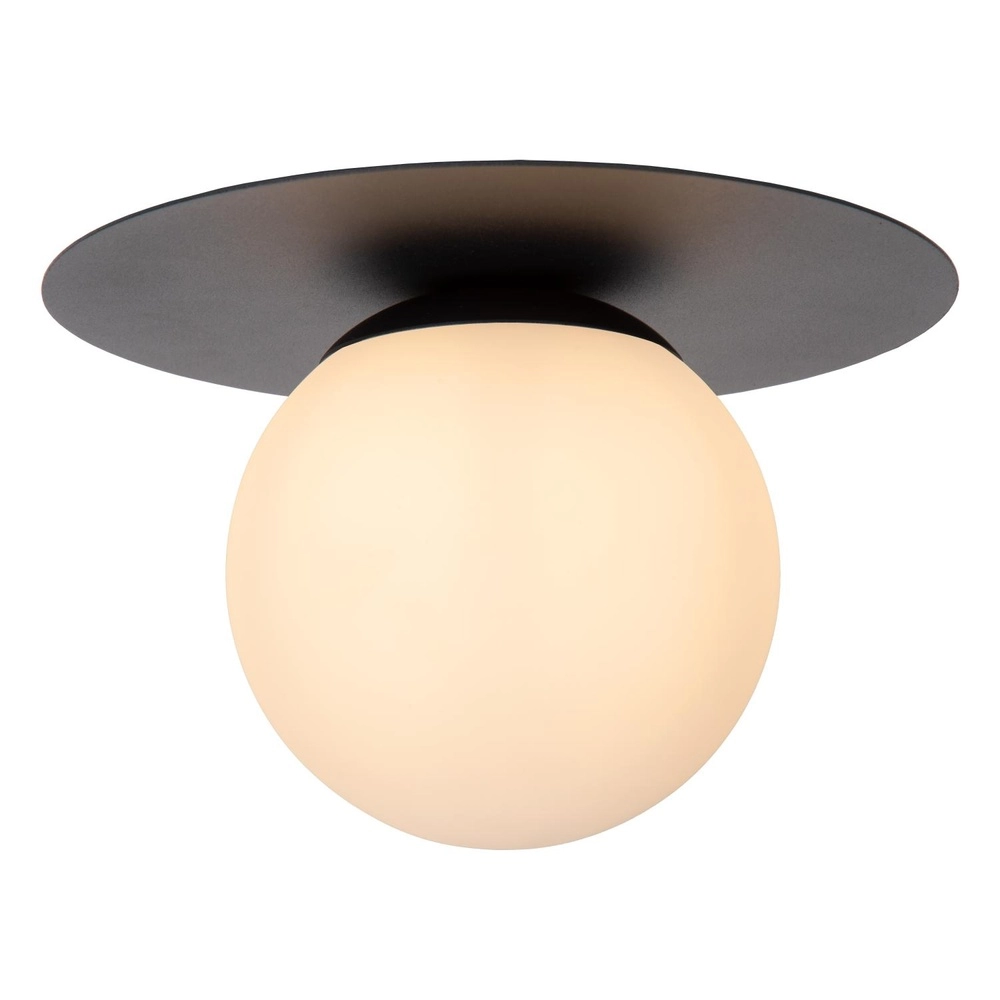 Lampe de plafond Tricia Noir avec sphère blanche Lucide 5411212791993
