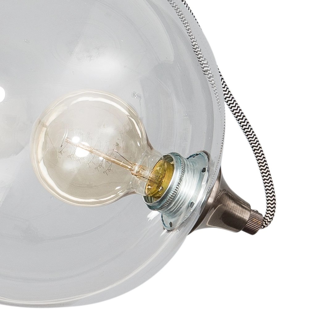 Lampe à suspension robuste Calvello 30cm gris métallisé ETH 8719075182475