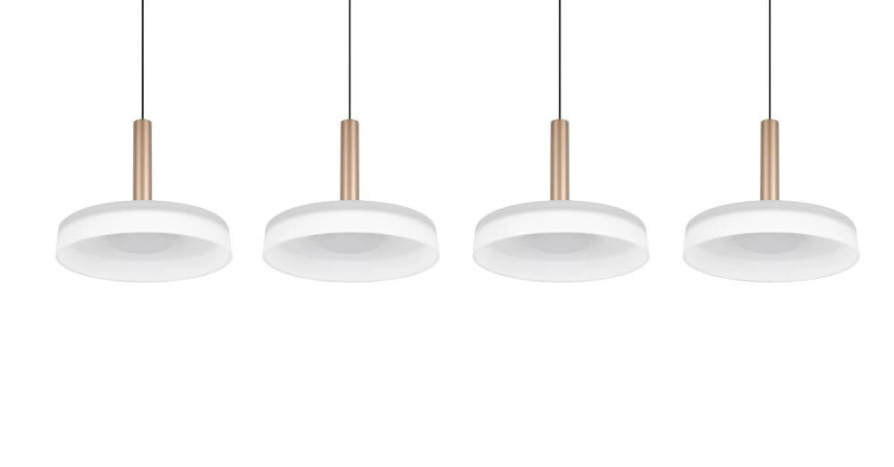 Lampe suspendue LED 4 lumières Celeste verre blanc Trio 4017807627404