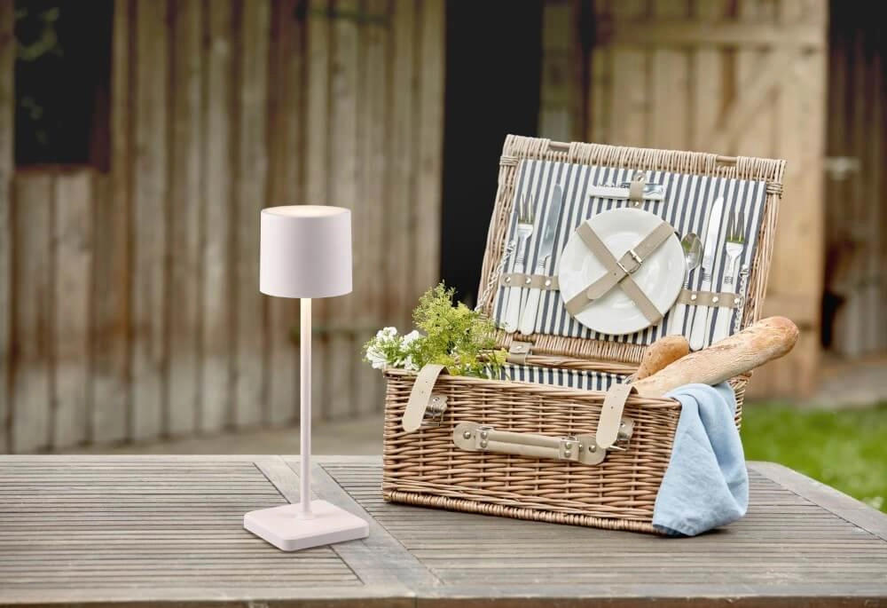 Lampe de table rechargeable Fernandez gris dehors Trio 4017807564341