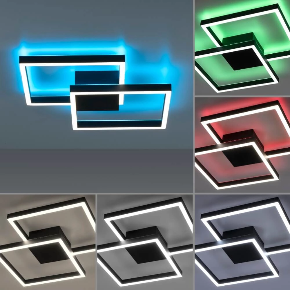 Plafonnier design Q-Marko carré Paul Neuhaus 4012248366622