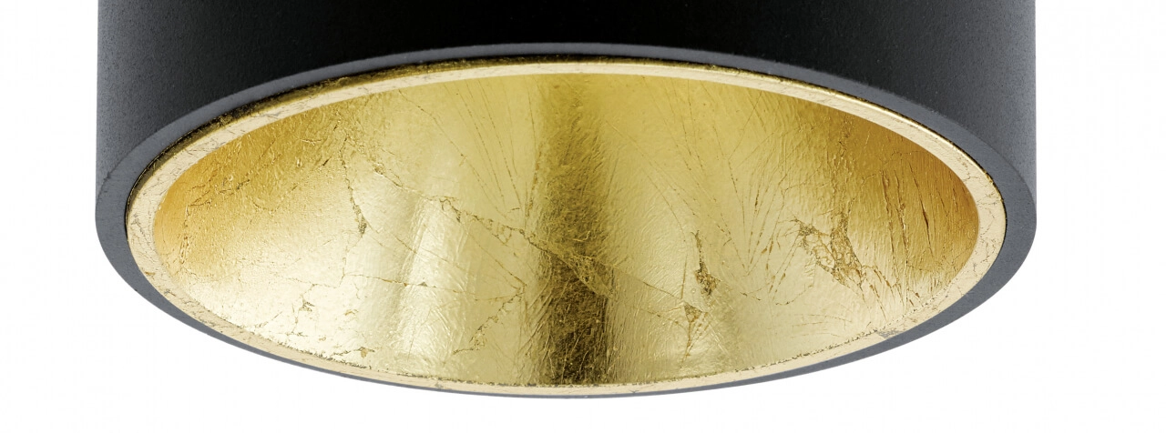 Spot de plafond LED Polasso Round 10 cm noir avec or Eglo 9002759945022