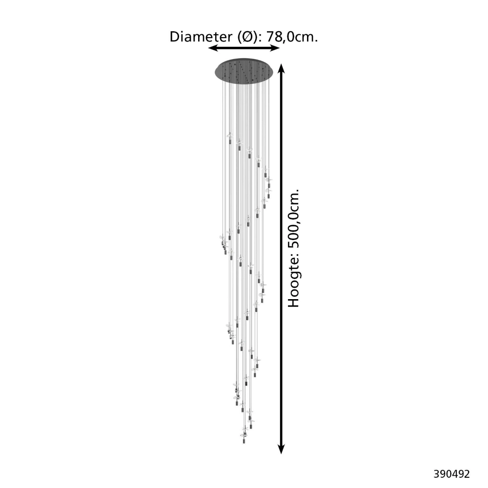 Vide pendant lamp Comareira grey 3-step CCT Stars of Light 9008606360116