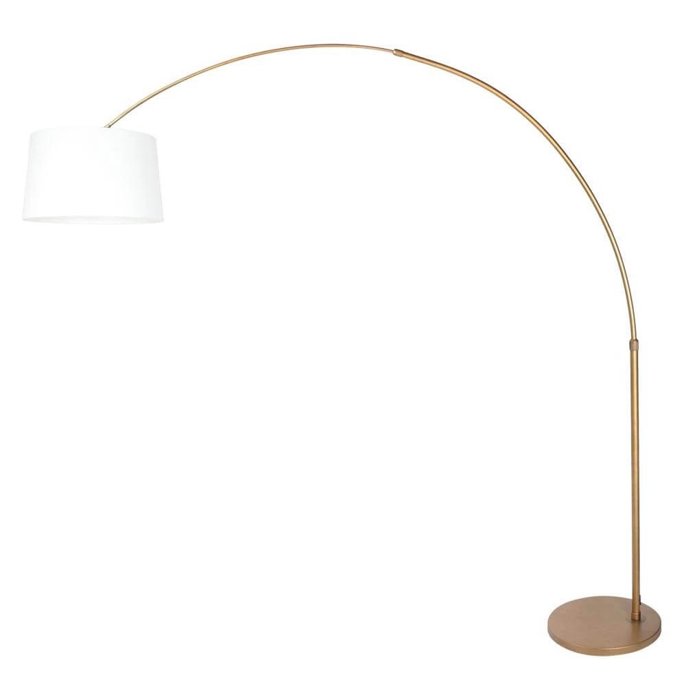 Lampe à arc Sparkled Light bronze avec abat-jour blanc Ø 42cm Steinhauer 8712746179804