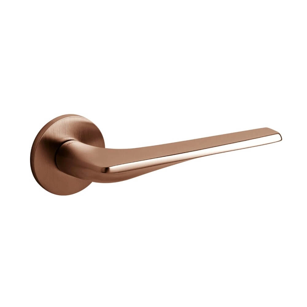 Poignée de porte design Twist Cuivre mat