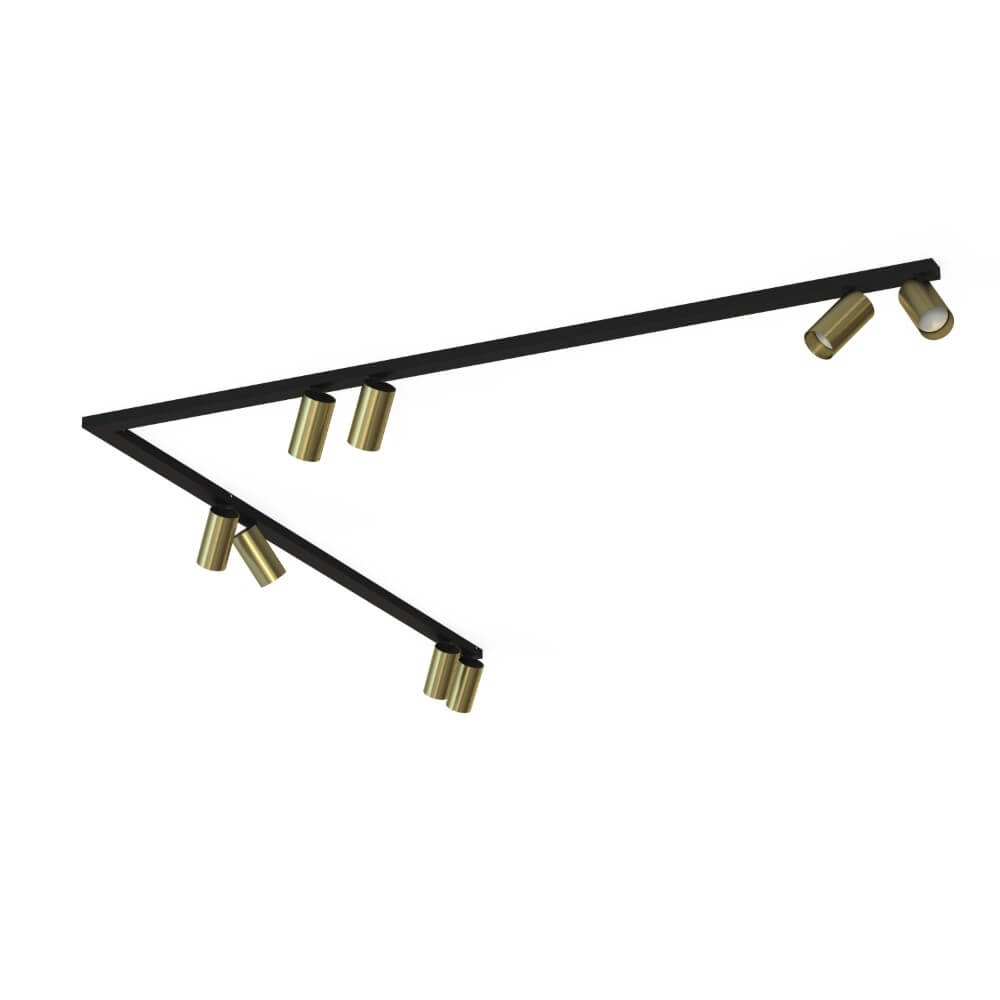 Spot de plafond doré Mono 8x GU10 Spot de plafond doré Mono 8x GU10