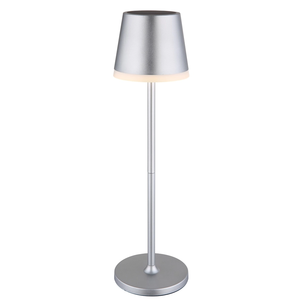 Lampe de table solaire Vannieso Gris argenté