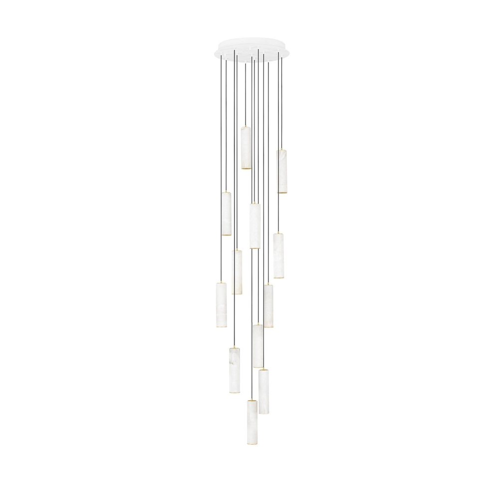 Lampe suspendue Diletto Or avec 12 luminaires blancs Lyora 5212063503243