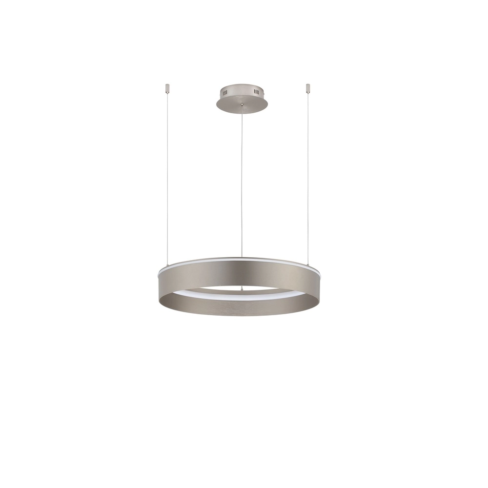 Lampe pendante moderne Olivia nickel Ø 60cm Lyora 5212017494214