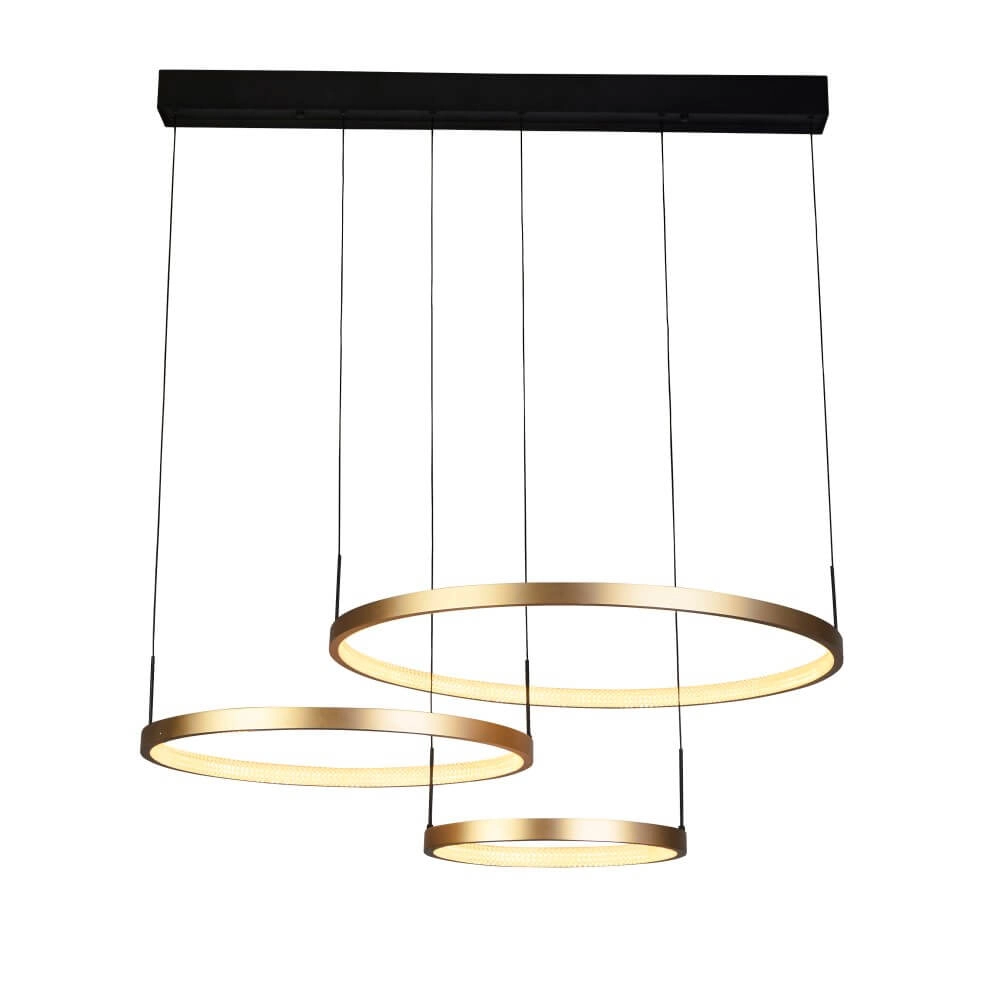 Lampe suspendue design Grace noir avec de l'or
