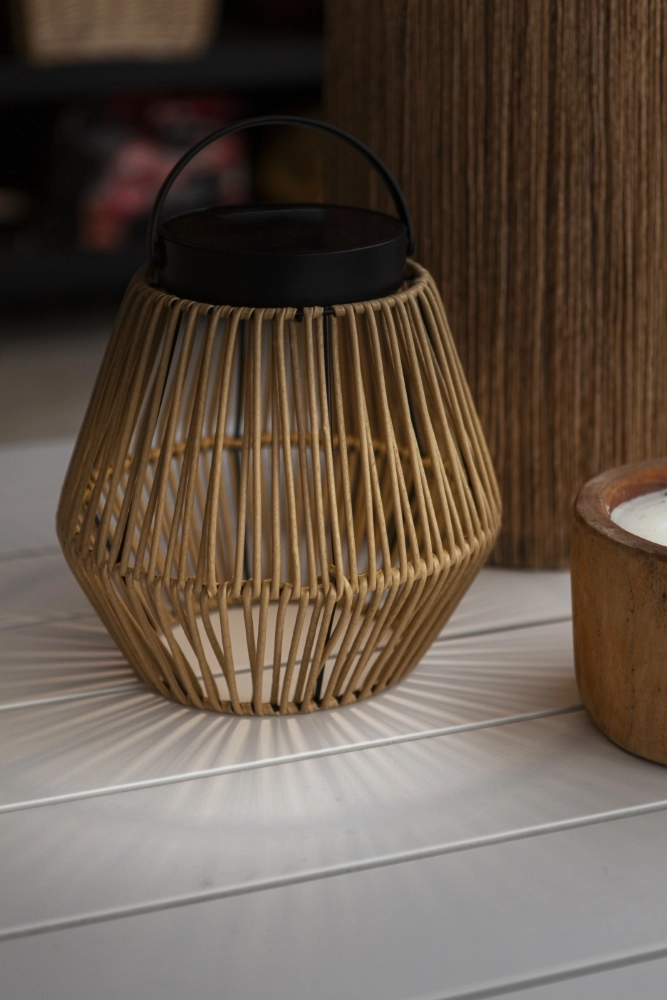 Lampe de table solaire Coppa Effet rotin Lutec 6939412089560