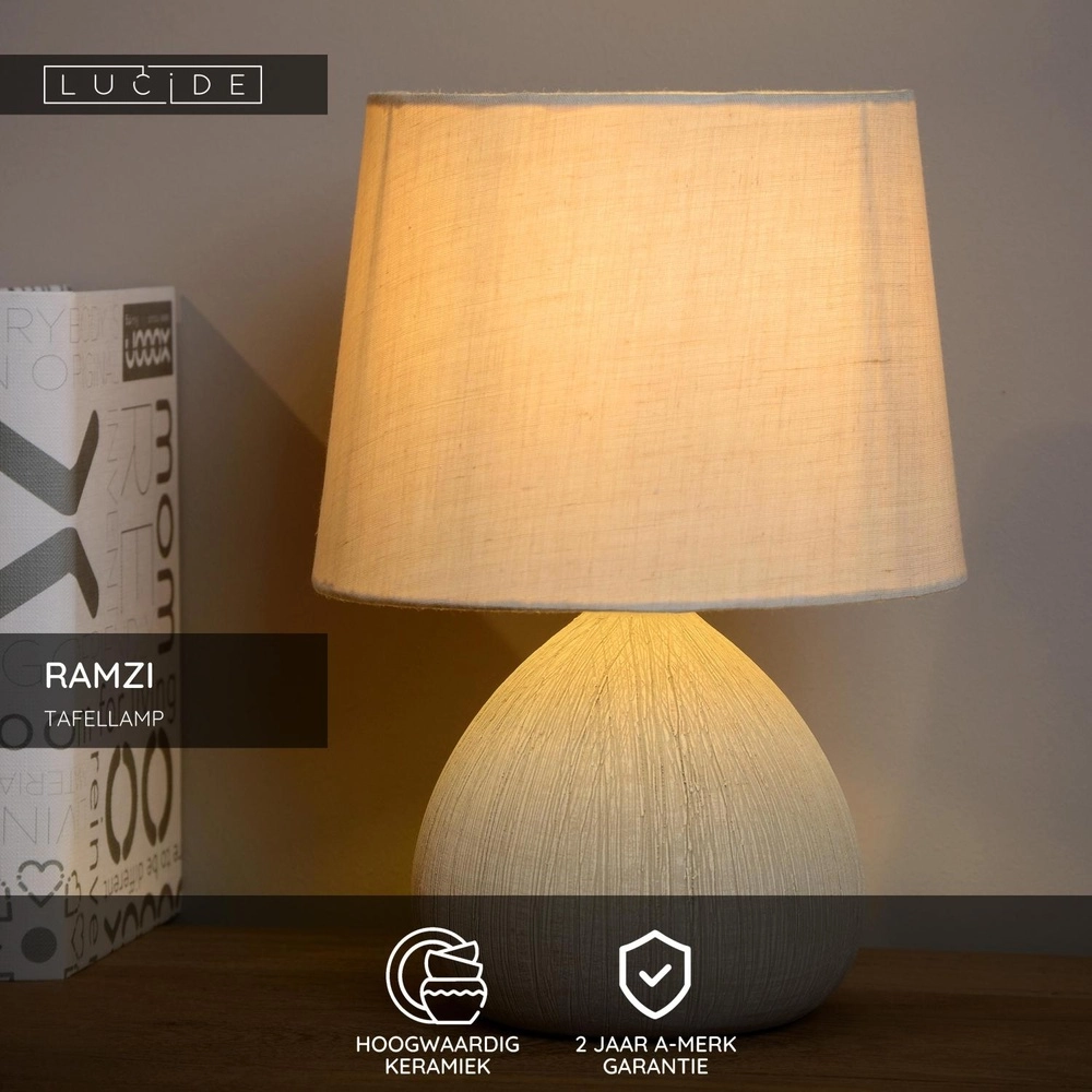 Lampe de table Ramzi brun sable Lucide 5411212470171