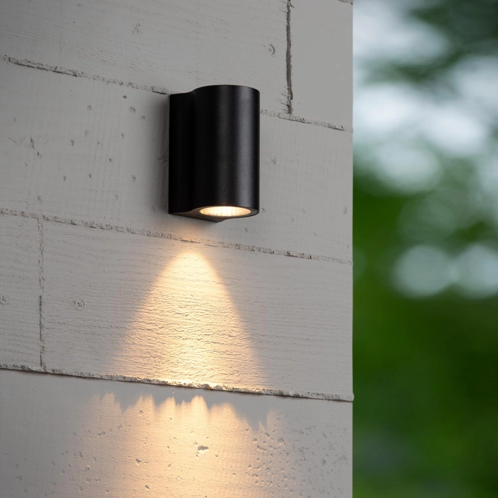 Lampe murale de conception Akra IP54 noir baissé Lucide 5411212334022