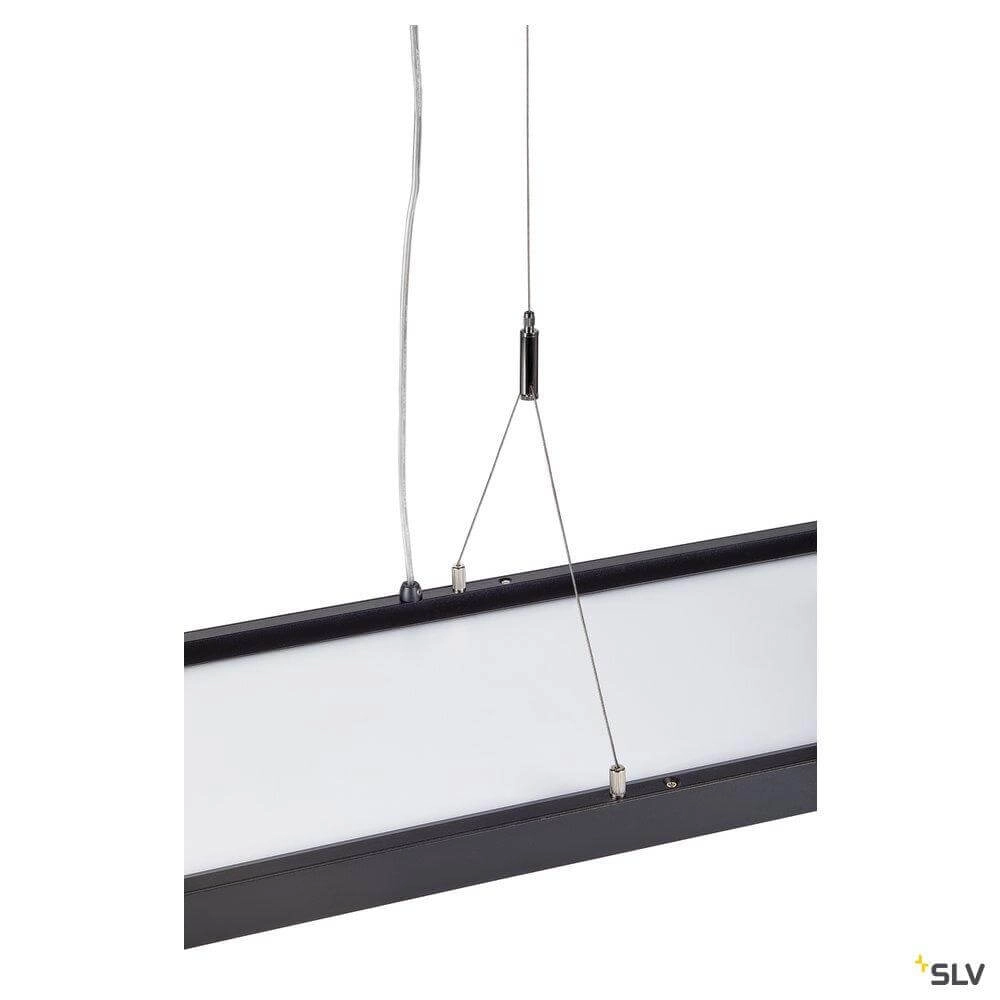 Lampe suspendue de bureau LED Worklight Dali 57w - 4000K - 120cm noir SLV 4024163254595