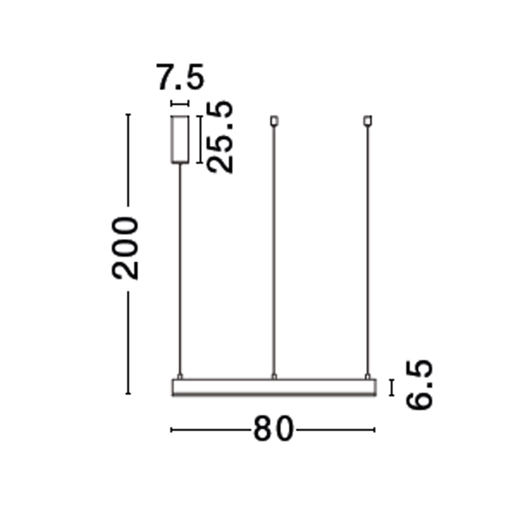 Suspension Motif noir Ø 80cm 2700-6500K Lyora 5212017443649