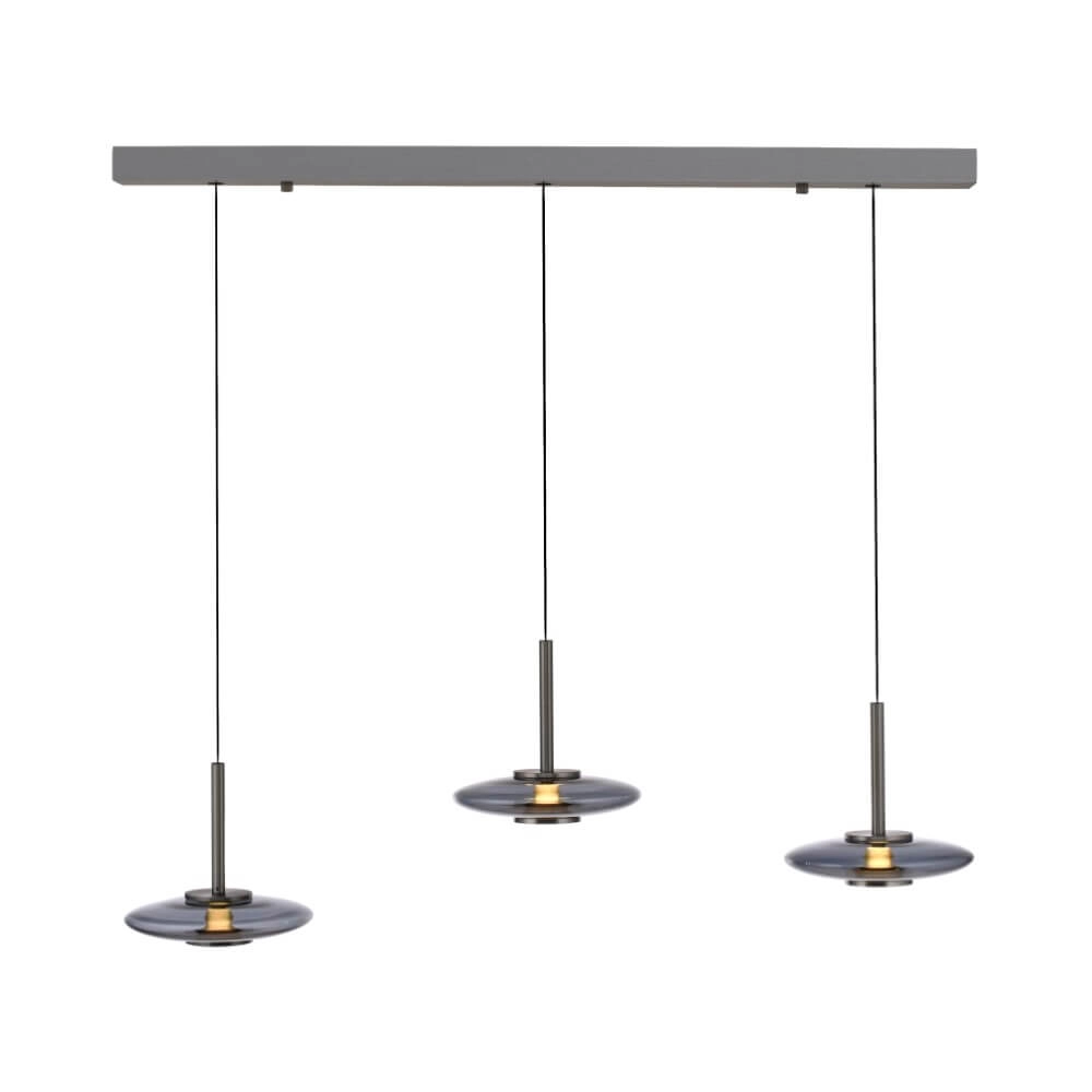 Lampe suspendue 3 lumières Pure Vitrum conception gris Paul Neuhaus 4012248382646
