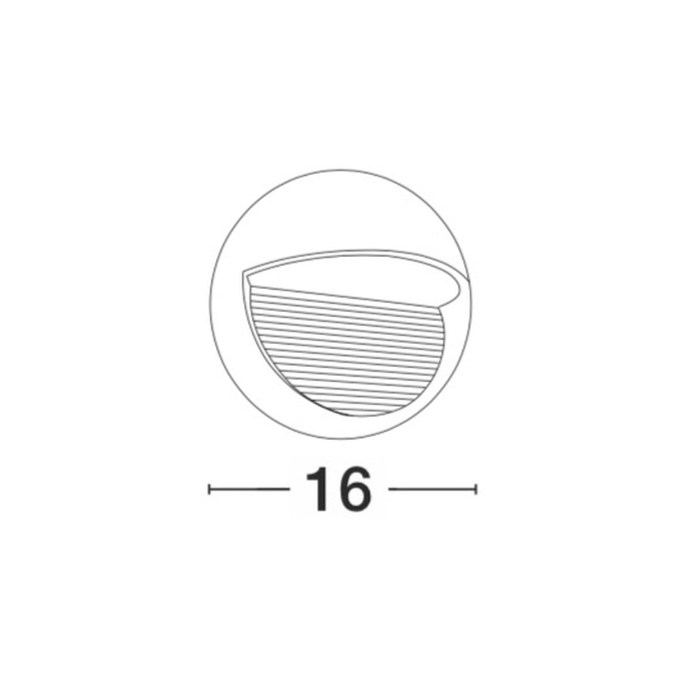 Applique murale ronde Krypton Ø 16cm gris Lyora 5212017409287